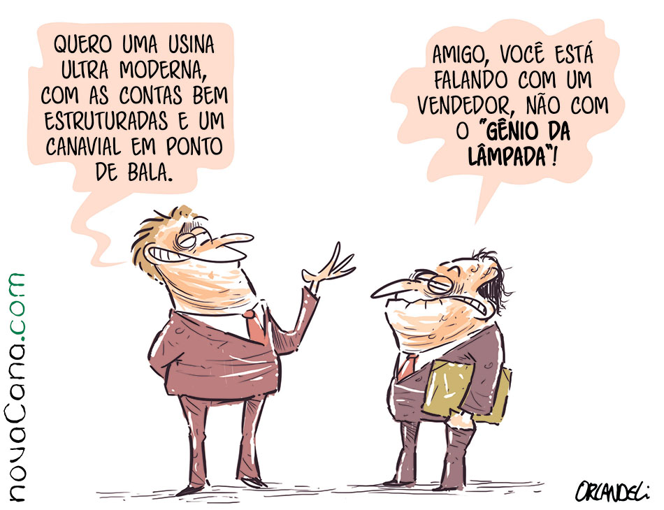 [Charge] Fusões e aquisições: usina moderna, estruturada e canavial em ponto de bala