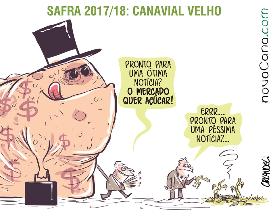 [Charge] Mercado aquecido, canavial envelhecido