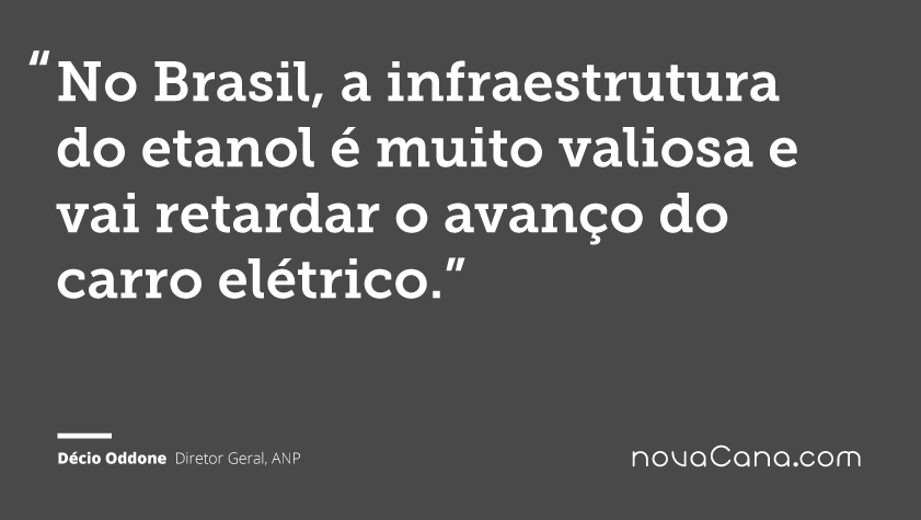 No Brasil, a infraestrutura do etanol é muito valiosa e vai retardar o avanço do carro elétrico
