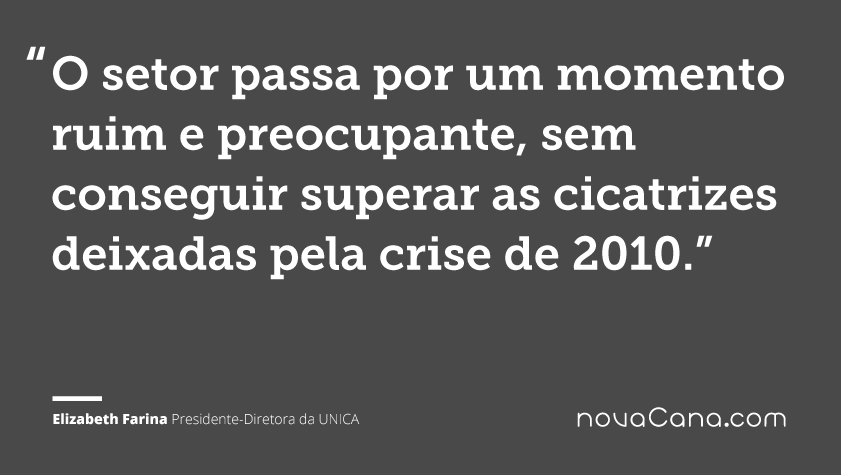 O setor passa por um momento ruim e preocupante, sem conseguir superar as cicatrizes deixadas pela crise de 2010.” - Elizabeth Farina