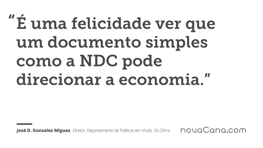 É uma felicidade ver que um documento simples como a NDC pode direcionar a economia