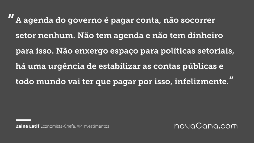 A agenda do governo é pagar conta, não socorrer setor nenhum. Não tem agenda e não tem dinheiro para isso.