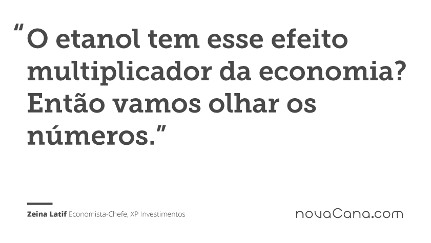 O etanol tem esse efeito multiplicador da economia? Então vamos olhar os números.