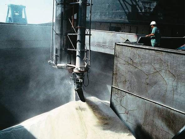 Embarque de açúcar para exportação