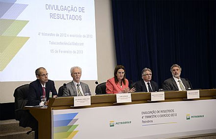 Presidente e diretores da Petrobras detalham resultados financeiros e operacionais do 4° trimestre de 2012 e do exercício de 2012