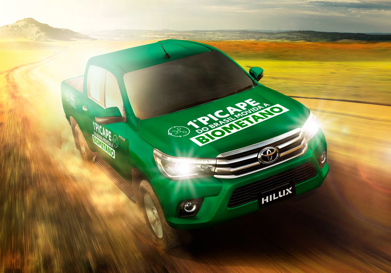 Toyota apresenta picape movida a biometano na feira Agrishow