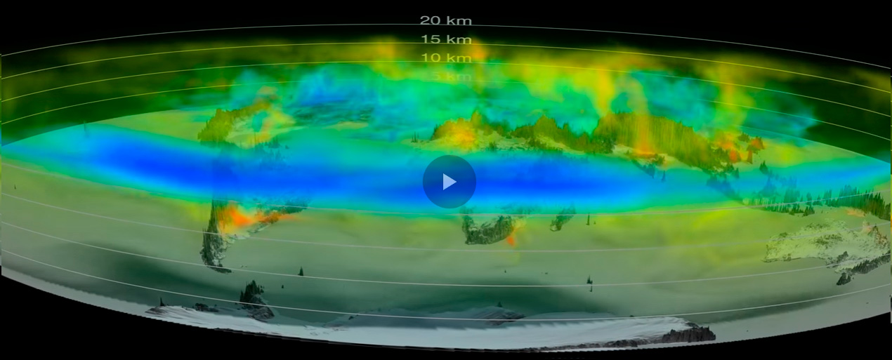 Novo vídeo da NASA em 3D revela como o CO2 se espalha pelo planeta