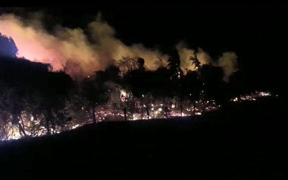 Incêndio consome área de vegetação, pastagem e plantação de cana em Itápolis (SP)