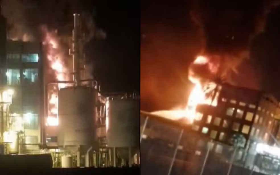 Incêndio atinge usina de cana-de-açúcar em Sertãozinho (SP)