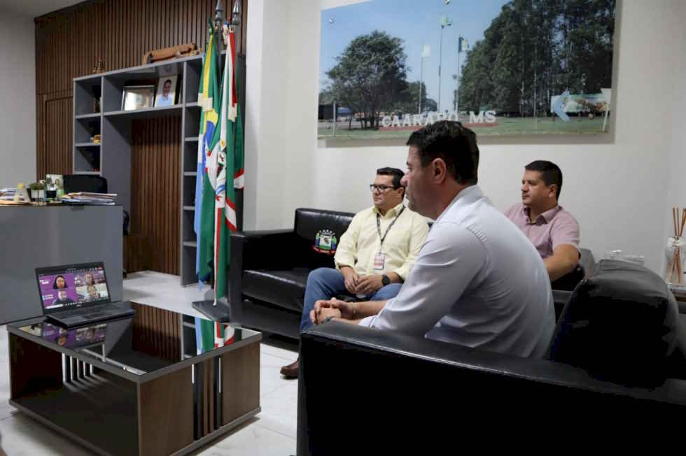 Prefeito de Caarapó (MS) participa de reunião com diretoria da Raízen sobre E2G