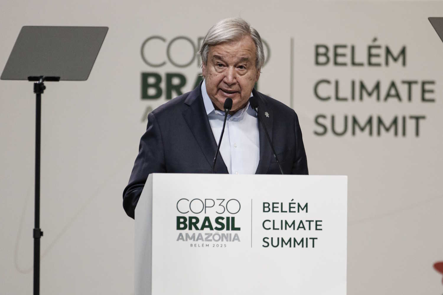 Falta coragem política para transição rumo a combustíveis limpos, diz Guterres